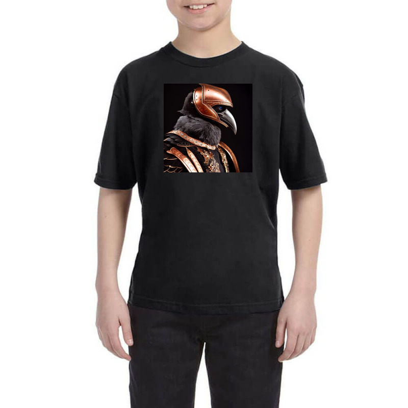 A Raven Wearing Copper, Armour And Helm Youth Tee | Artistshot