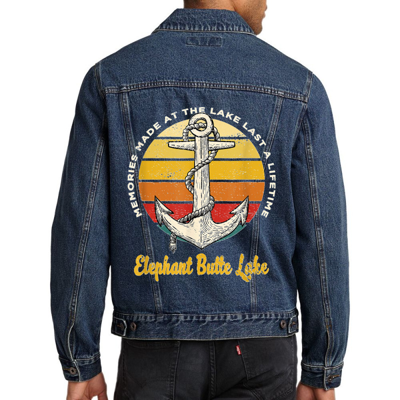 Memories At Elephant Butte Lake Last A Lifetime Camping Men Denim Jacket by WirtzRichard | Artistshot