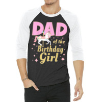 Mens Carousel Party Family Matching Dad 1st First Birthday Girl 3/4 Sleeve Shirt | Artistshot