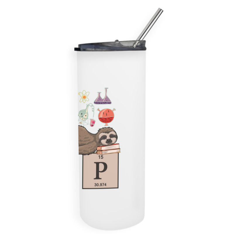 Funny Chemistry Sloth Art Gift Skinny Tumbler | Artistshot