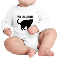 Evil Incarnate Black Cat Long Sleeve Baby Bodysuit | Artistshot