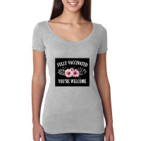 Fully Vaccinated Floral Women's Triblend Scoop T-shirt | Artistshot