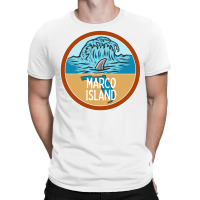 Marco Island Beach Florida Fl Ocean Wave Shark Fin Vacation Pullover H T-shirt | Artistshot