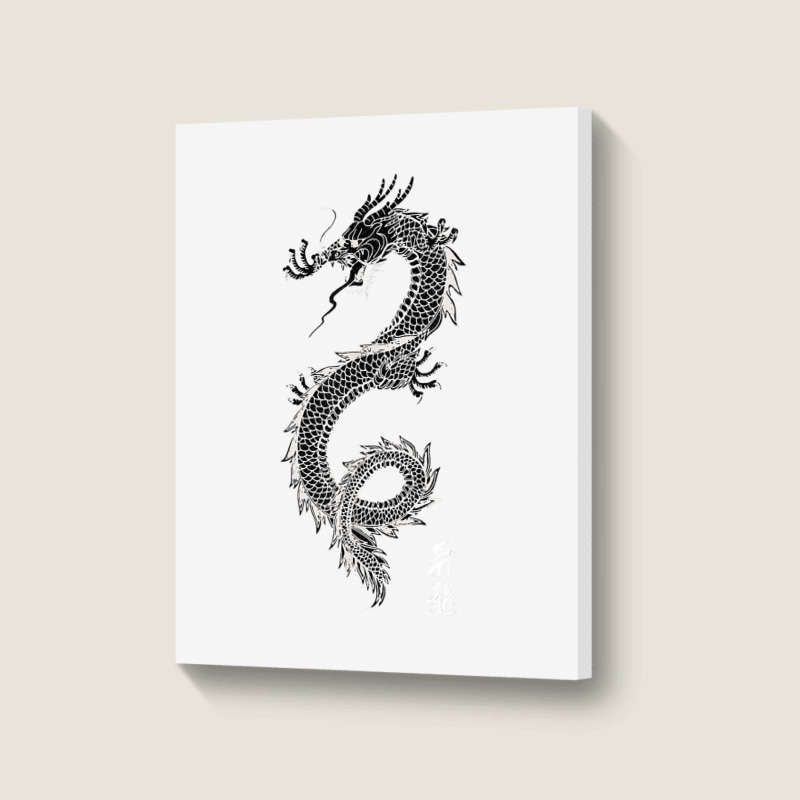 Chinese Dragon Gift T Shirt, Asian Dragon Art, Dk Portrait Canvas Print | Artistshot