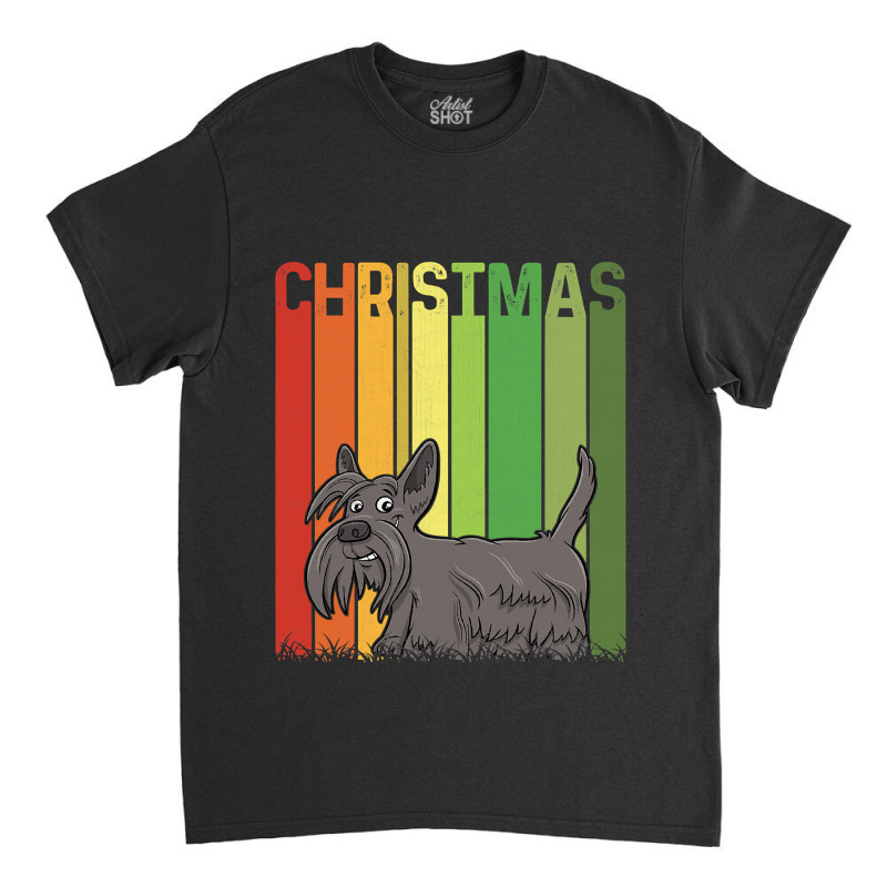 Christmas Retro Scottish Terrier Dog Group Matching Xmas 608 Classic T-shirt by peafowl | Artistshot