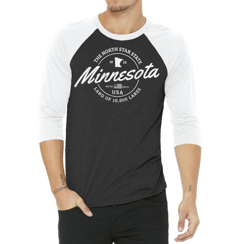 Minnesota North Star State Souvenir 10000 Lakes Gift T Shirt 3/4 Sleeve Shirt | Artistshot