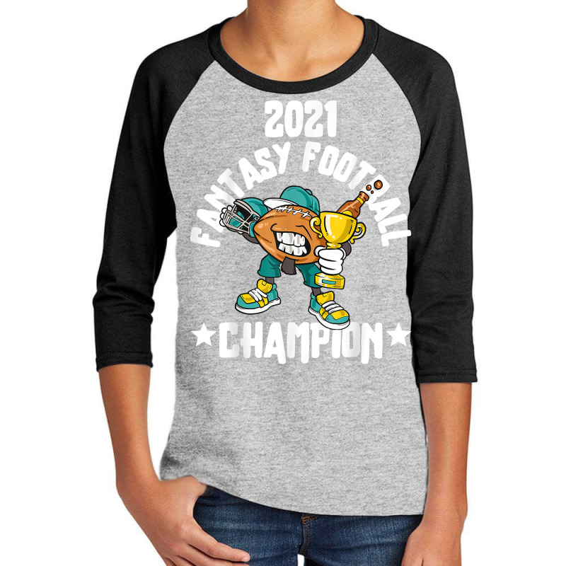 Funny 2021 Fantasy Football Champion Fantasy League Winner T Shirt Youth 3/4 Sleeve | Artistshot