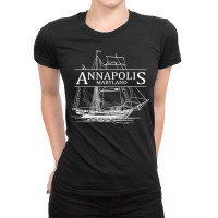 Annapolis Maryland Sailing Capital Of The World T Shirt Ladies Fitted T-shirt | Artistshot