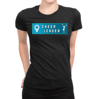 Cheerleader Car Truck Bumper Sticker   Location Sign 194 Ladies Fitted T-shirt | Artistshot