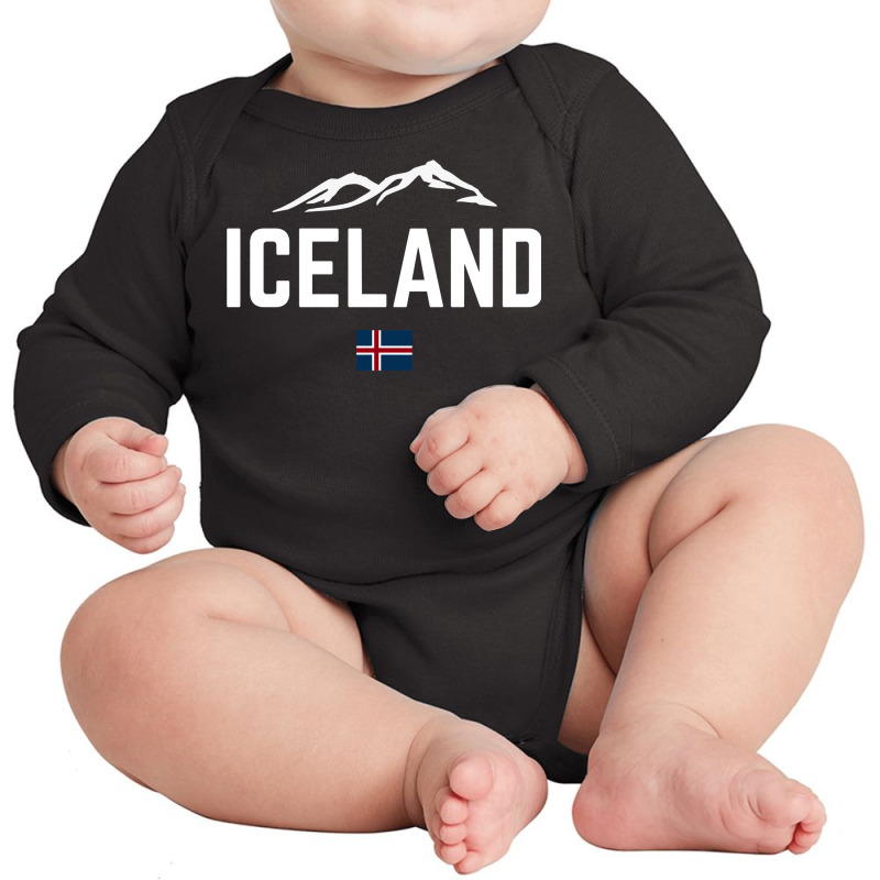 Iceland Flag Vintage  Men Women Kids  Iceland Sweatshirt Long Sleeve Baby Bodysuit by fallenafsericebe | Artistshot