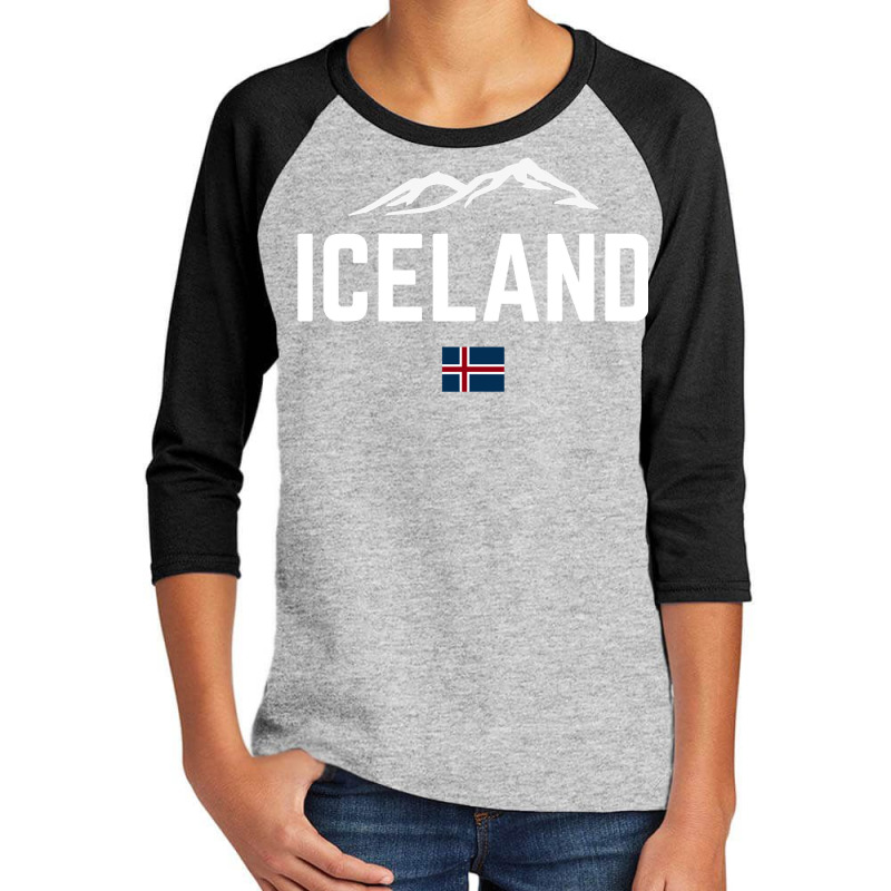 Iceland Flag Vintage  Men Women Kids  Iceland Sweatshirt Youth 3/4 Sleeve by fallenafsericebe | Artistshot