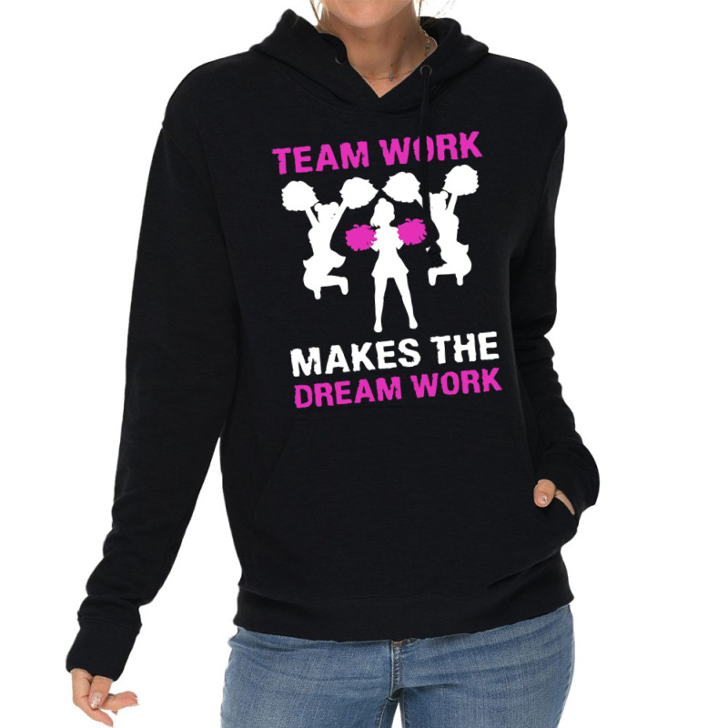 Cheerleader Team Work Makes The Dream Cheerleader Lightweight Hoodie by Maria_Jezierski | Artistshot