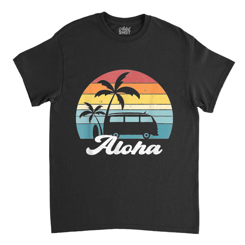 Retro Vintage Aloha Hawaii Hawaiian Island Palm Tree Surf Classic T-shirt by WirtzRichard | Artistshot