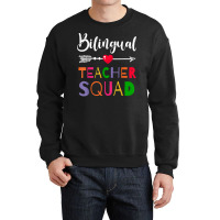 Awesome Bilingual Teacher Squad Funny Colleague T Shirt Crewneck Sweatshirt | Artistshot