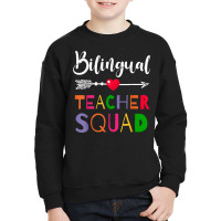 Awesome Bilingual Teacher Squad Funny Colleague T Shirt Youth Sweatshirt | Artistshot