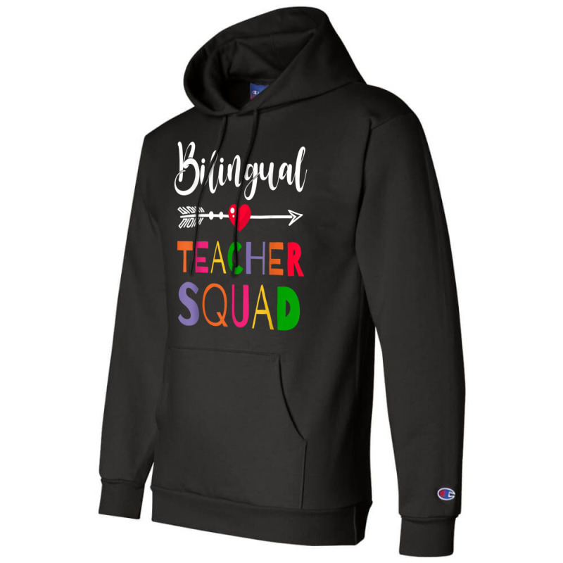 Awesome Bilingual Teacher Squad Funny Colleague T Shirt Champion Hoodie by caulkyuladdenrxi | Artistshot