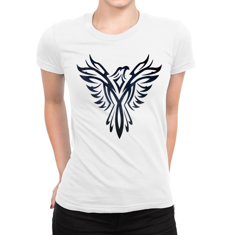 Night Sky Stars Phoenix Mythical Bird Rising Born Again T Shirt Ladies Fitted T-Shirt by butacnlzaidelpz | Artistshot