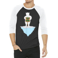 Save The Planet Polar Bear On Ice Floe 3/4 Sleeve Shirt | Artistshot