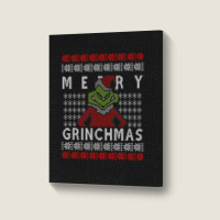 Ugly Christmas Merry Grinchmas Portrait Canvas Print | Artistshot