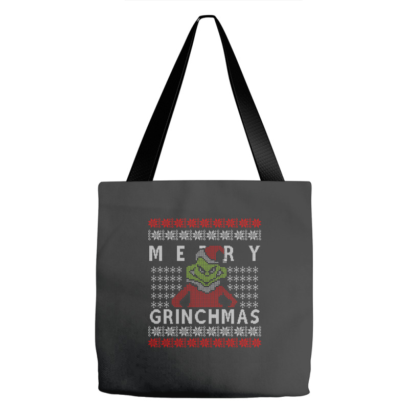 Ugly Christmas Merry Grinchmas Tote Bags | Artistshot