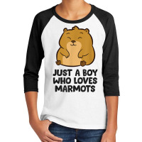 Just A Boy Who Loves Marmots T Shirt Youth 3/4 Sleeve | Artistshot