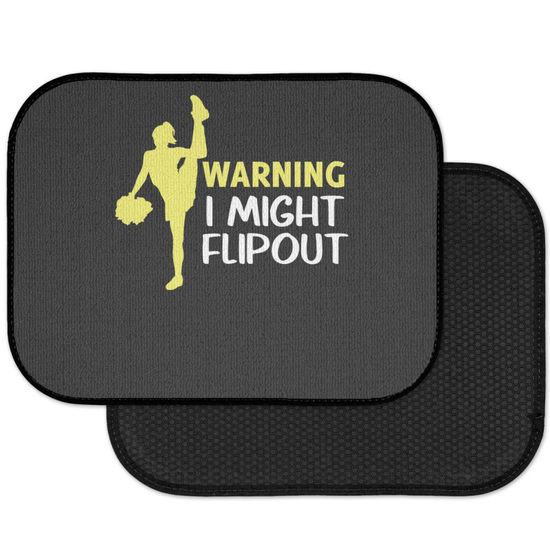 Funny Cheerleader Warning I Might Flip Out Dancing Squad Rear Car Mat | Artistshot