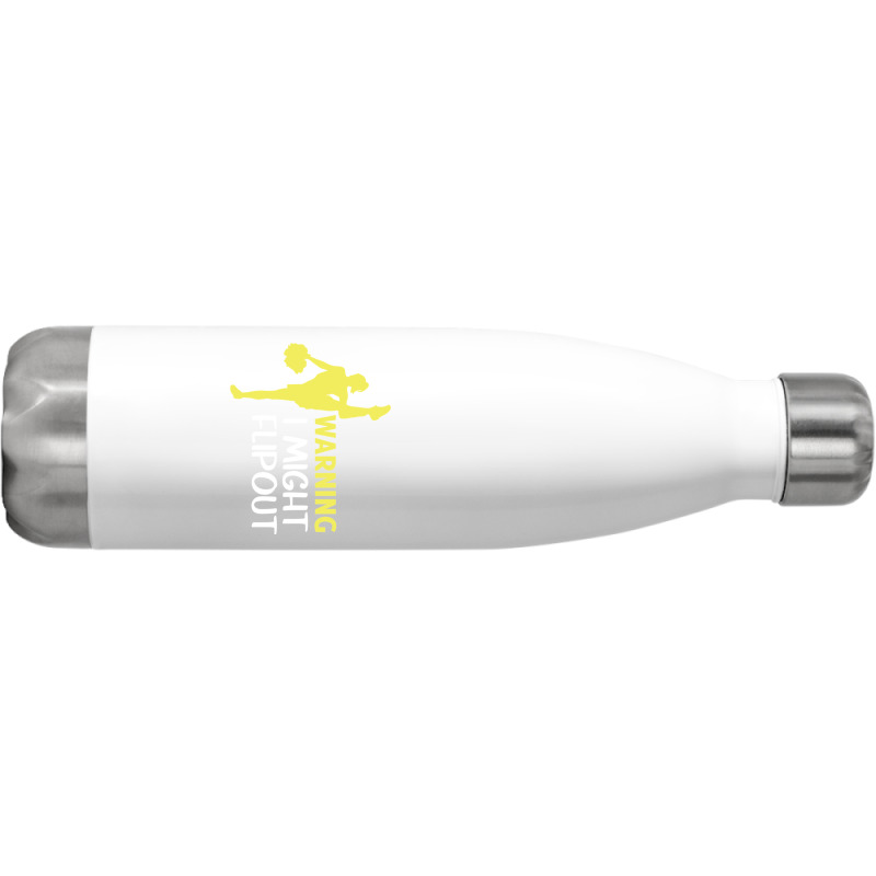 Funny Cheerleader Warning I Might Flip Out Dancing Squad Stainless Steel Water Bottle | Artistshot