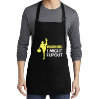 Funny Cheerleader Warning I Might Flip Out Dancing Squad Medium-length Apron | Artistshot