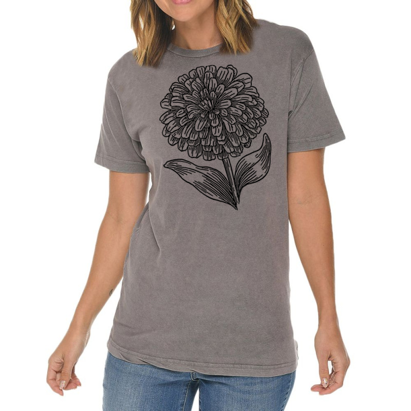 Zinnia Flower Florist And Botanist T Shirt Vintage T-Shirt by butacnlzaidelpz | Artistshot