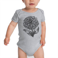 Zinnia Flower Florist And Botanist T Shirt Baby Bodysuit | Artistshot