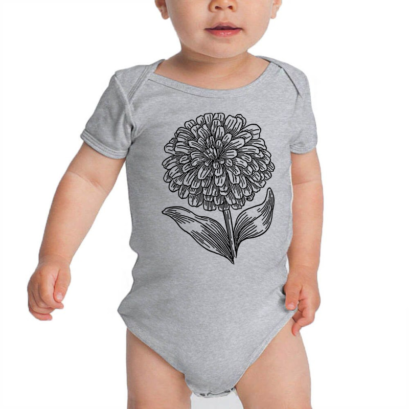 Zinnia Flower Florist And Botanist T Shirt Baby Bodysuit by butacnlzaidelpz | Artistshot