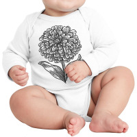 Zinnia Flower Florist And Botanist T Shirt Long Sleeve Baby Bodysuit | Artistshot