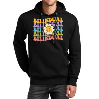 Retro Groovy Bilingual Teachers Back To School Bilingual T Shirt Unisex Hoodie | Artistshot