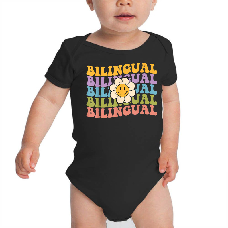 Retro Groovy Bilingual Teachers Back To School Bilingual T Shirt Baby Bodysuit by uekirstockpg | Artistshot