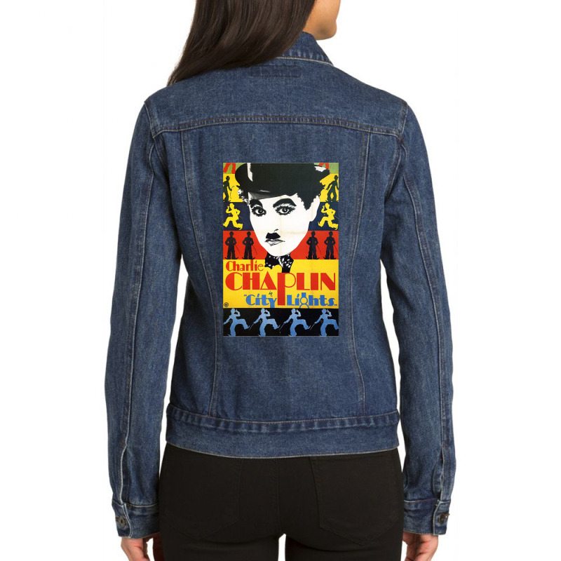 Gifts Idea Chaplin Man Mens Womens Ladies Denim Jacket by ElisaArtists | Artistshot