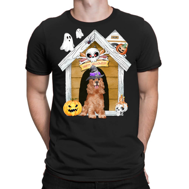 Funny Halloween Cocker Spaniel Dog T  Shirt Halloween Cocker Spaniel D T-Shirt by cauliflowermortgage | Artistshot