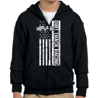 Dirt Track Racing Usa Flag American Motocross Stock Car Race T Shirt Youth Zipper Hoodie | Artistshot