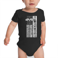 Dirt Track Racing Usa Flag American Motocross Stock Car Race T Shirt Baby Bodysuit | Artistshot