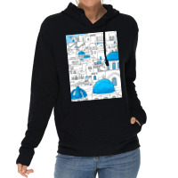 Santorini Blue And White Paradise Lightweight Hoodie | Artistshot