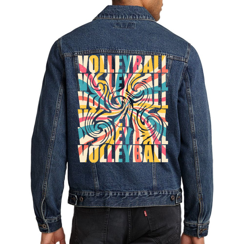 Volleyball T  Shirt Volleyball   Volleyball Colorful T  Shirt Men Denim Jacket | Artistshot