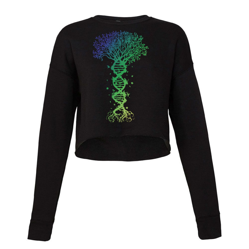 Dna Tree T  Shirt D N A Tree Of Life Genetics Colorful Biology Science Cropped Sweater by improbablerecent | Artistshot