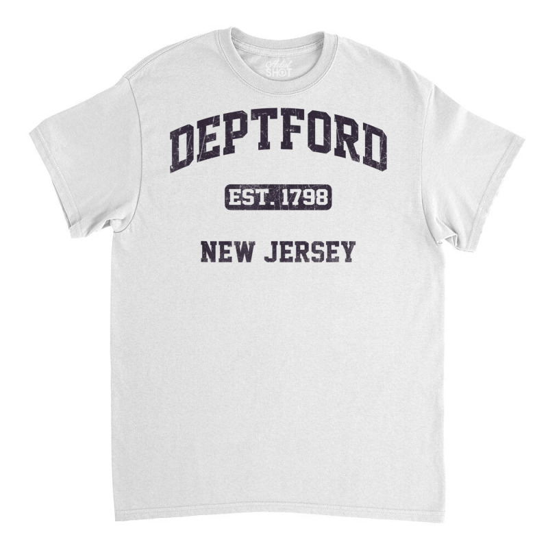 Custom Deptford New Jersey Nj Vintage State Athletic Style T Shirt