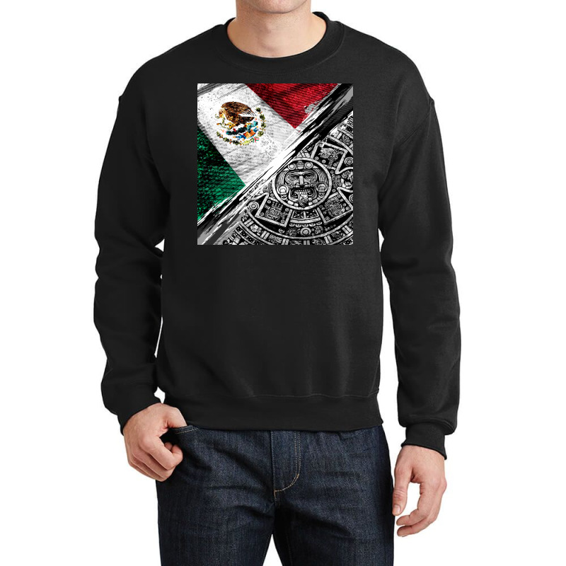 Mexiccan Aztec Cross Flag Crewneck Sweatshirt | Artistshot