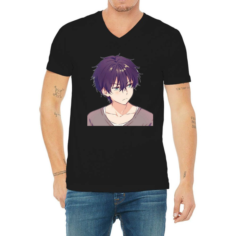 Music Vintage Anime Character Day Gift V-Neck Tee by ChaseArtists | Artistshot