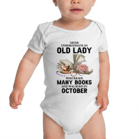 Never Underestimate An Old Lady Who Reads Many Books Women Sweatshirt Baby Bodysuit | Artistshot