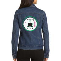 Coffee Time 2 Ladies Denim Jacket | Artistshot