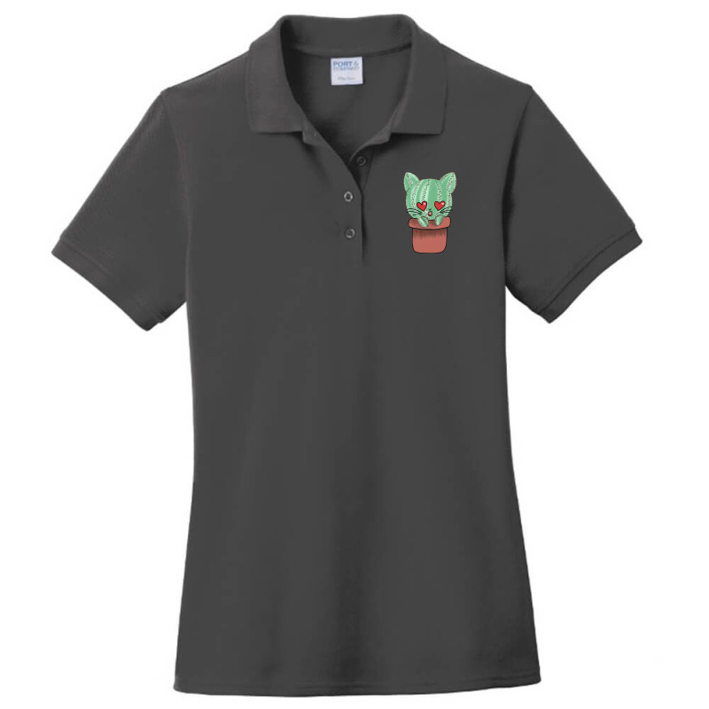 In Love Prick Cat Cactus Ladies Polo Shirt by yellooks | Artistshot