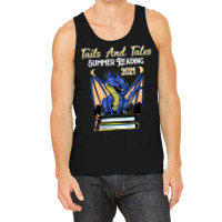 Tails And Tales Summer Reading 2021 Librarian Library Dragon Tank Top | Artistshot