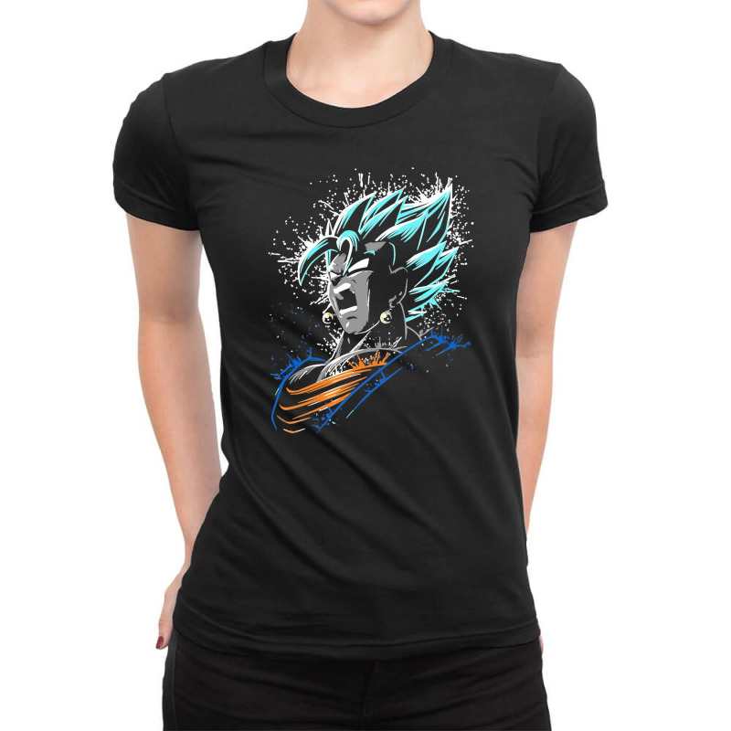 Goku Powder Ladies Fitted T-Shirt by laylatul | Artistshot