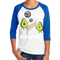 Holy Blockamole T  Shirt Funny Avocado Volleyball Holy Blockamole Guac Youth 3/4 Sleeve | Artistshot